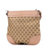 グッチ GGキャンバス プリンシー 斜め掛け ショルダーバッグ 257065 ベージュ ピンク キャンバス レザー レディース GUCCI 【中古】